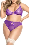 Mapalé Mesh Bra & Panty Set In Orchid