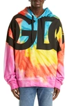 DOLCE & GABBANA TIE DYE COTTON LOGO HOODIE