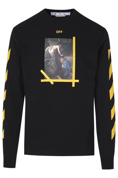 Off-white Diag Arrow Skate Ls Tee In Black
