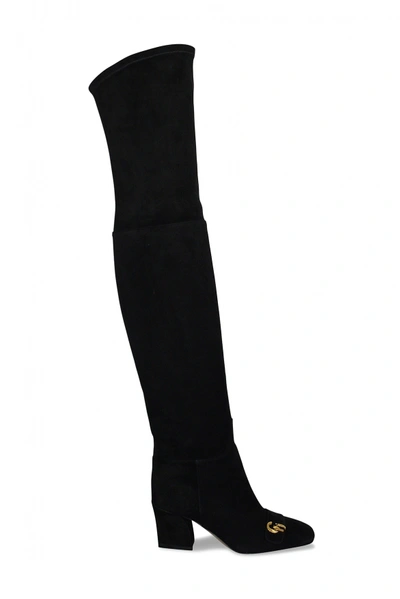 Dior Suede Cd Boots In Black