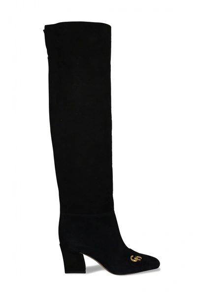 Dior Suede Cd Boots In Black