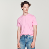 Sandro Embroidered-logo Detail T-shirt In Candy Pink