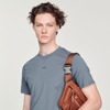 Sandro Embroidered-logo Detail T-shirt In Dark Grey