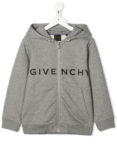 Givenchy Kids' Little Boy's & Boy's 4g Logo Print Fleece Jacket In Grey