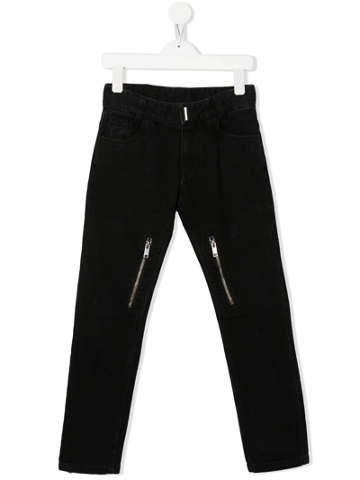 Givenchy Boys Teen Black Denim Bandana Jeans