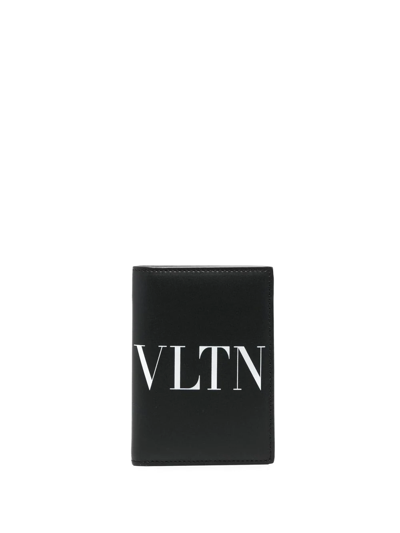 Valentino Garavani Logo-print Bi-fold Wallet In Black