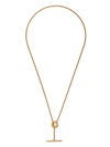 Rosie Kent Weol T-bar Curb-chain Necklace In Gold