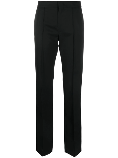 Isabel Marant Liolirok Straight-leg Wool Trousers In Black