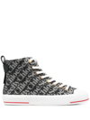 See By Chloé Logo-print High-top Trainers In Black