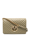 Pinko Love Click Classic Chevron Crossbody In Verde