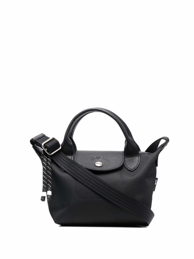 Longchamp Xs Le Pliage Energy Top Handle Bag In Black