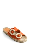 Paula Torres Zoe Espadrille Slide Sandal In Orange