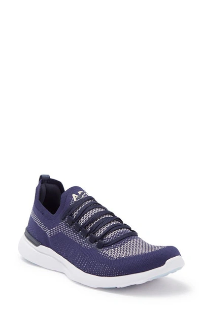 Apl Athletic Propulsion Labs Techloom Breeze Knit Running Shoe In Navy / Beach / White