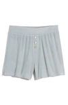 Madewell Mwl Rib Pull-on Shorts In Glassware Blue