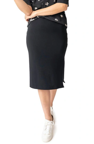 Gibsonlook Essential Zip Pencil Skirt In Black