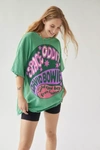 URBAN OUTFITTERS DAVID BOWIE SPACE ODDITY T-SHIRT DRESS IN GREEN, WOMEN'S AT URBAN OUTFITTERS