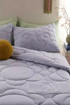 Urban Outfitters Daisy Puff Organic Cotton Percale Comforter In Lilac