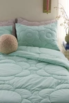 Urban Outfitters Daisy Puff Organic Cotton Percale Comforter In Mint
