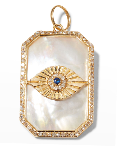 Kastel Jewelry 14k Gold Diamond & Sapphire Evil Eye Pendant