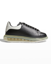 Alexander Mcqueen Men's Oversized Clear-sole Sneakers In Ice/black