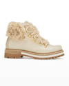 Montelliana Clara Leopard-print Shearling Winter Booties In Offwhite