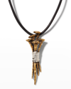John Varvatos Men's Distressed Nails Cluster Pendant Necklace In Gold