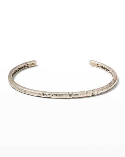 John Varvatos Men's Distressed Sterling Silver Cuff Bracelet