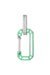 Eéra Eera Chiara Small 18kt Gold And Diamonds Single Earring In Silver,green