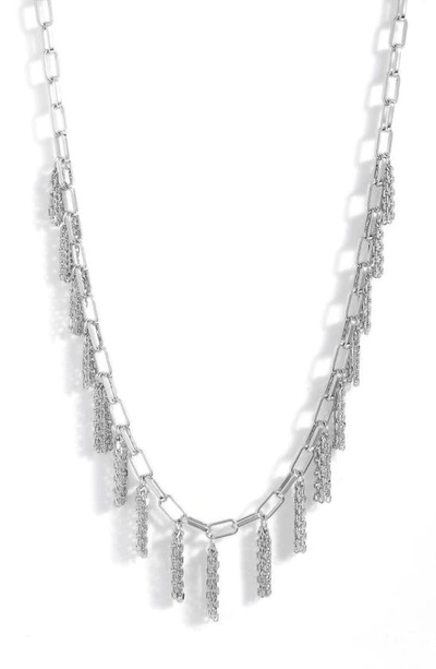 Kendra Scott Sienna Strand Necklace In Rhodium