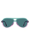 Isabel Marant 59mm Gradient Aviator Sunglasses In Pink / Green