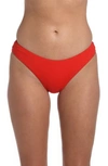 La Blanca Island Goddess Scoop Bikini Bottoms In Cherry