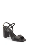 Bp. Larrissa Sandal In Black Faux Leather