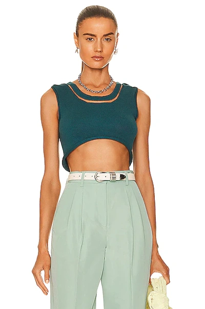 Aisling Camps Floating Neckline Top In Teal