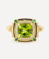 Kojis 18ct Gold Peridot And Diamond Cocktail Ring In Gold