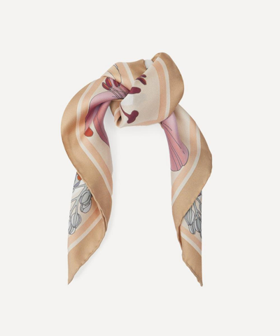 Emily Carter The Lily Bouquet Scarf In Beige