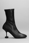 STELLA MCCARTNEY HIGH HEELS ANKLE BOOTS IN BLACK FAUX LEATHER