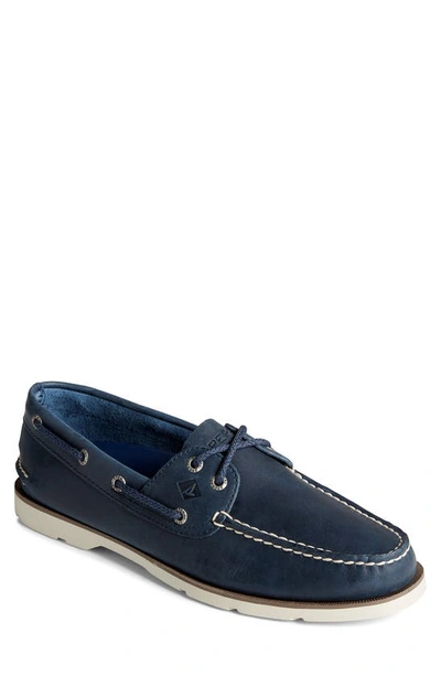 Sperry Top-sider® Sperry Top-sider Leeward 2-eye Cascade Boat Shoe In Navy