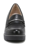 Natural Soul Achieve Wedge Loafer In Black Synthetic