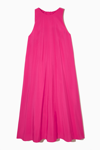 Cos Racer-neck Midi Dress In Pink