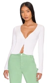 Lamade Sweet V Cardigan In White