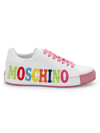 MOSCHINO COUTURE ! WOMEN'S LOGO LEATHER SNEAKERS