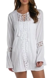 LA BLANCA COASTAL LONG SLEEVE COVER-UP TUNIC DRESS