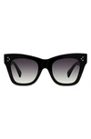 Celine Oversized Cat-eye Acetate Sunglasses In Black/ Grey Polar