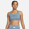 Nike Women's Swoosh High-support Non-padded Adjustable Sports Bra In Blue