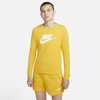 Nike Sportswear Women's Long-sleeve T-shirt In Yellow Ochre