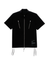 Helmut Lang Zip Short-sleeve Shirt In Black