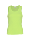 Agolde Scoopneck Tank Top In Fuji Bright Pale Green