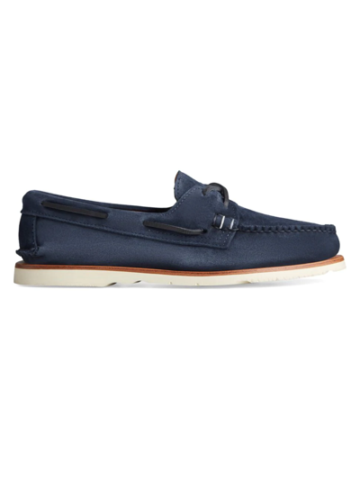Sperry X Sunspel Authentic Original 2-eye Suede Boat Shoes In Navy