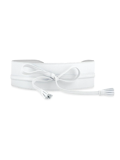 Vaincourt Women's L'ingénieuse Leather Corset Belt In White