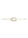 Vaincourt Women's L'adorable Leather Belt In White